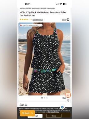 NEW Modlily Tankini, Size M